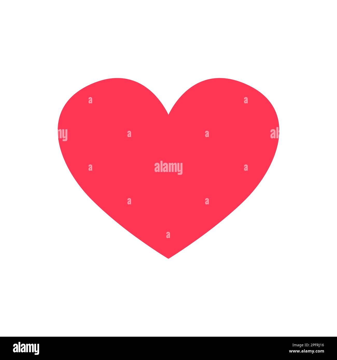 Red heart icon on white background love logo heart illustration Stock ...