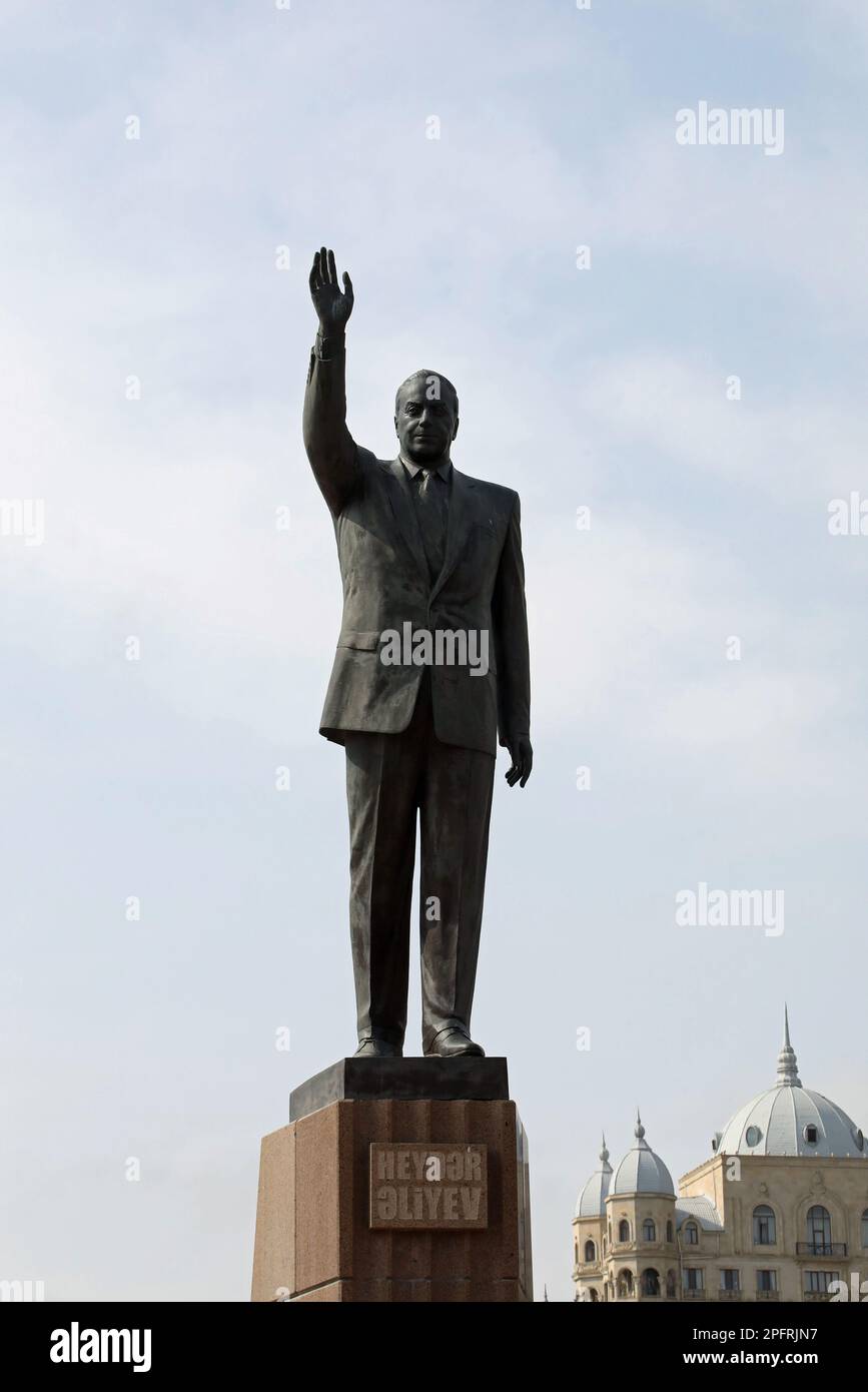 Heydar Aliyev Monument in Baku Stock Photo
