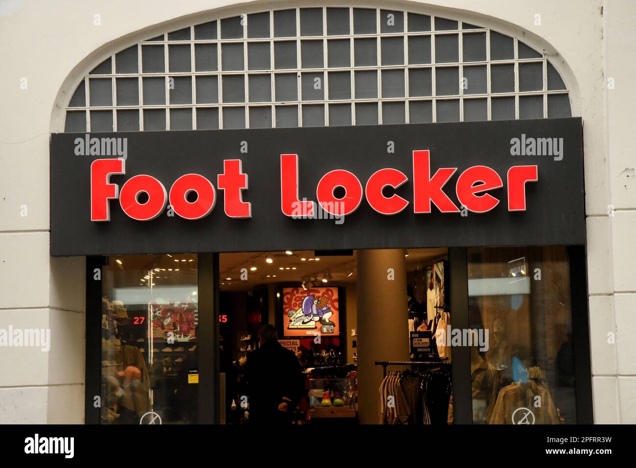 Copenhagen /Denmark/18 March 2023/Foot Locker sports store on stroeget