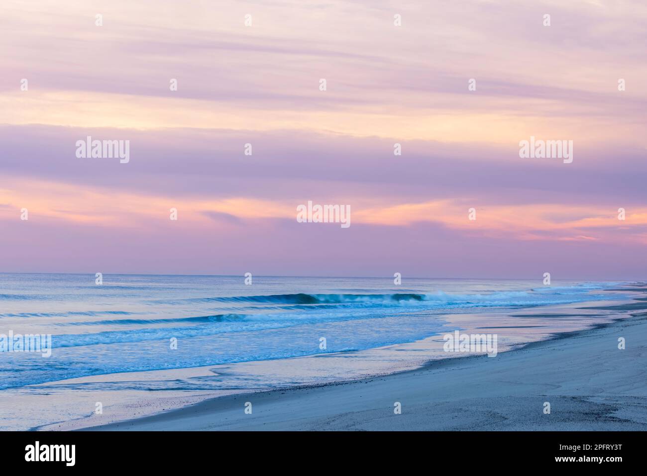 Nauset Beach at sunrise in Cape Cod National Seashore, Massachusetts Stock Photo
