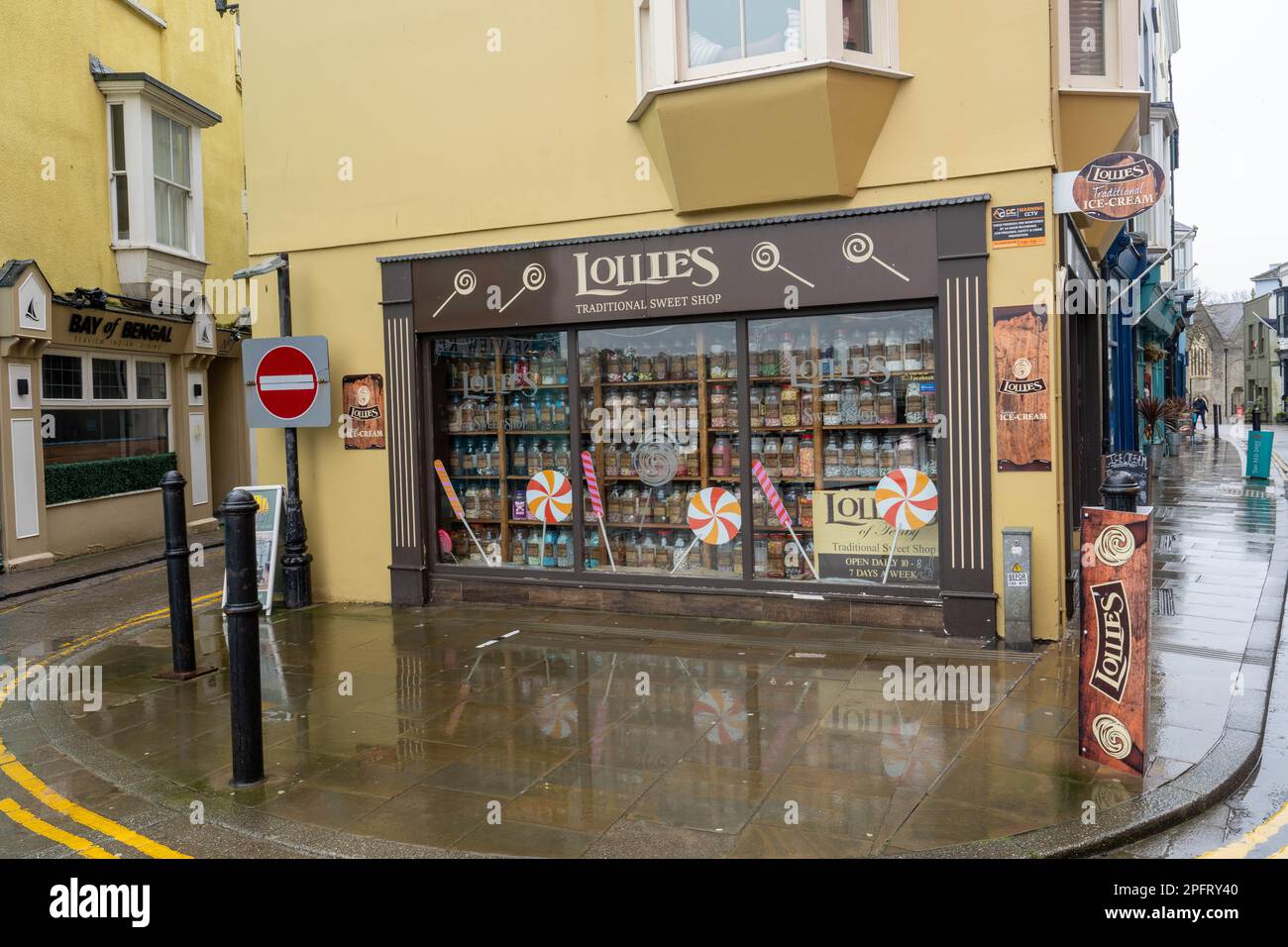 Lollies Traditional Sweet Shop, Tenby, Pembrokeshire, South West Wales Stock Photo