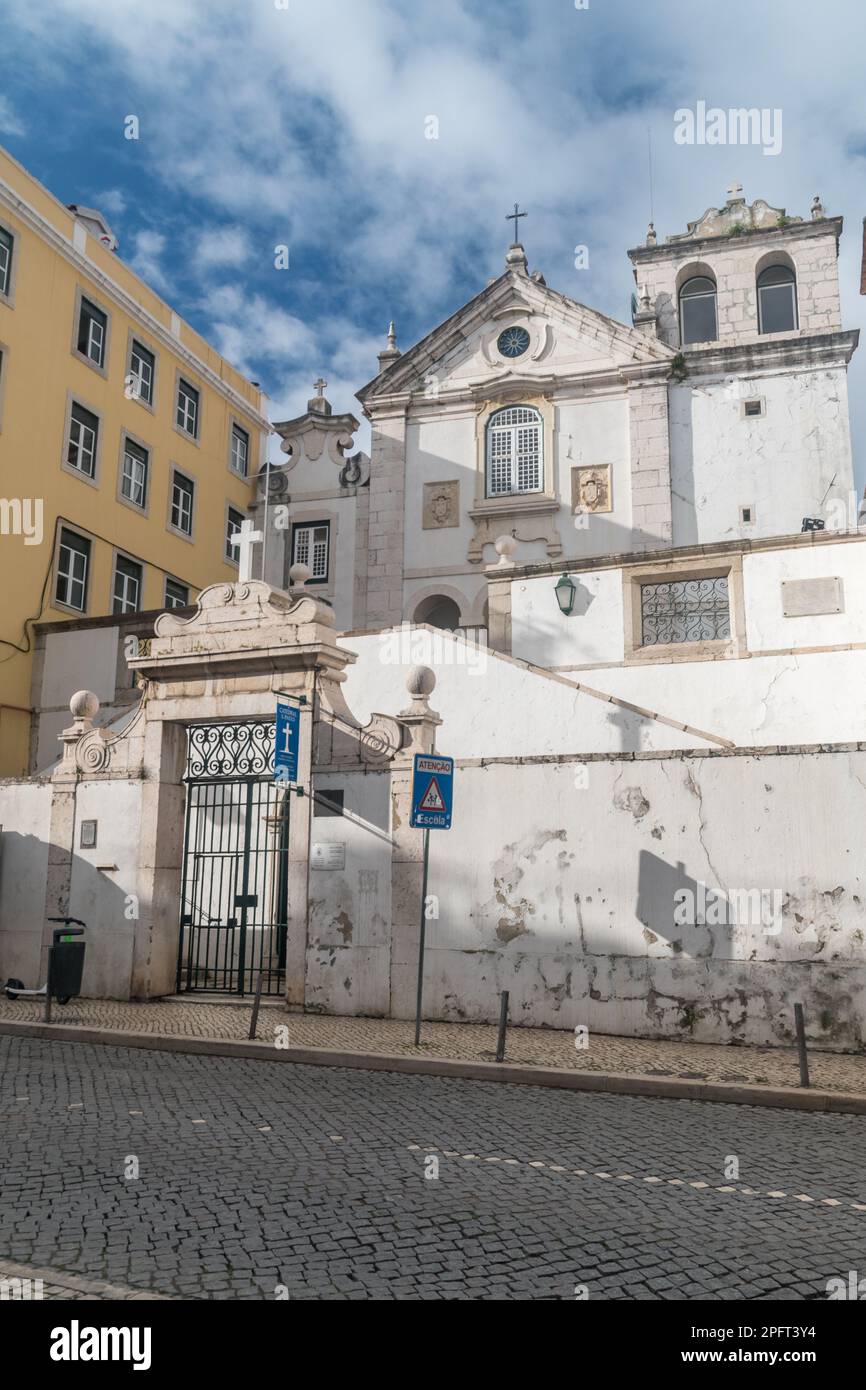 Lisbon, Portugal - December 4, 2022: Igreja Lusitana (Anglicana) - Catedral de Sao Paulo. Stock Photo