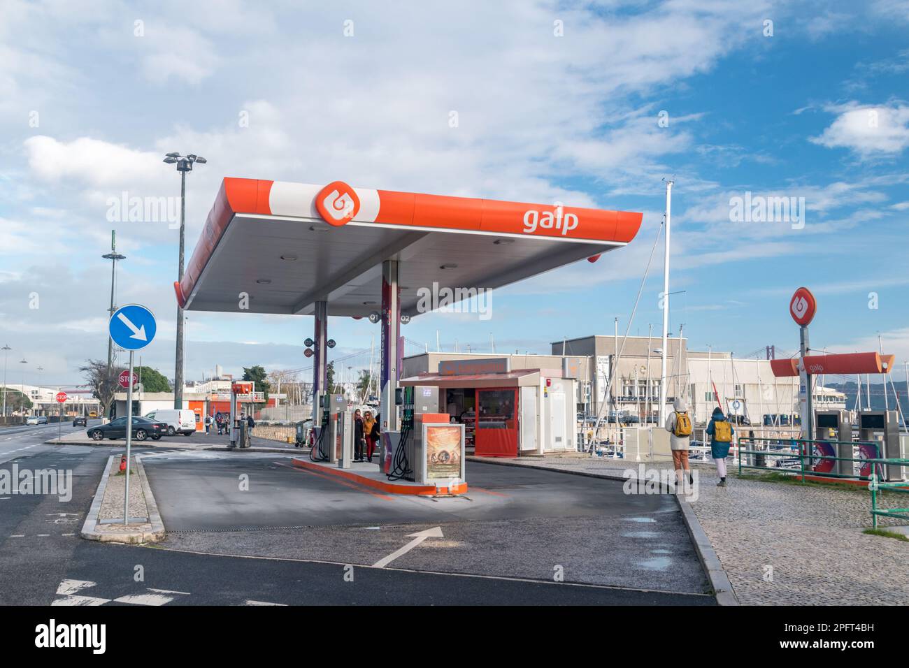 Lisbon, Portugal December 4, 2022 Galp gas station. Galp is