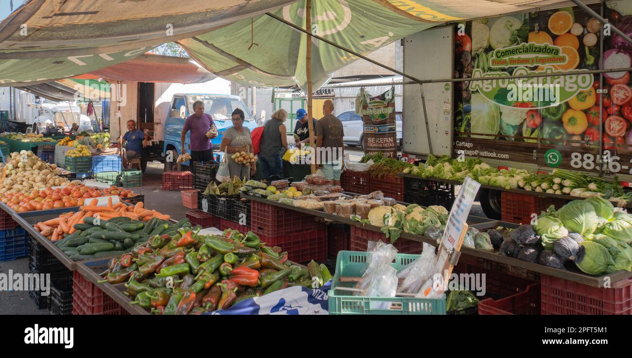 Farmer's Market, Jaco, Costa Rica- February 24, 2023: Fruits and