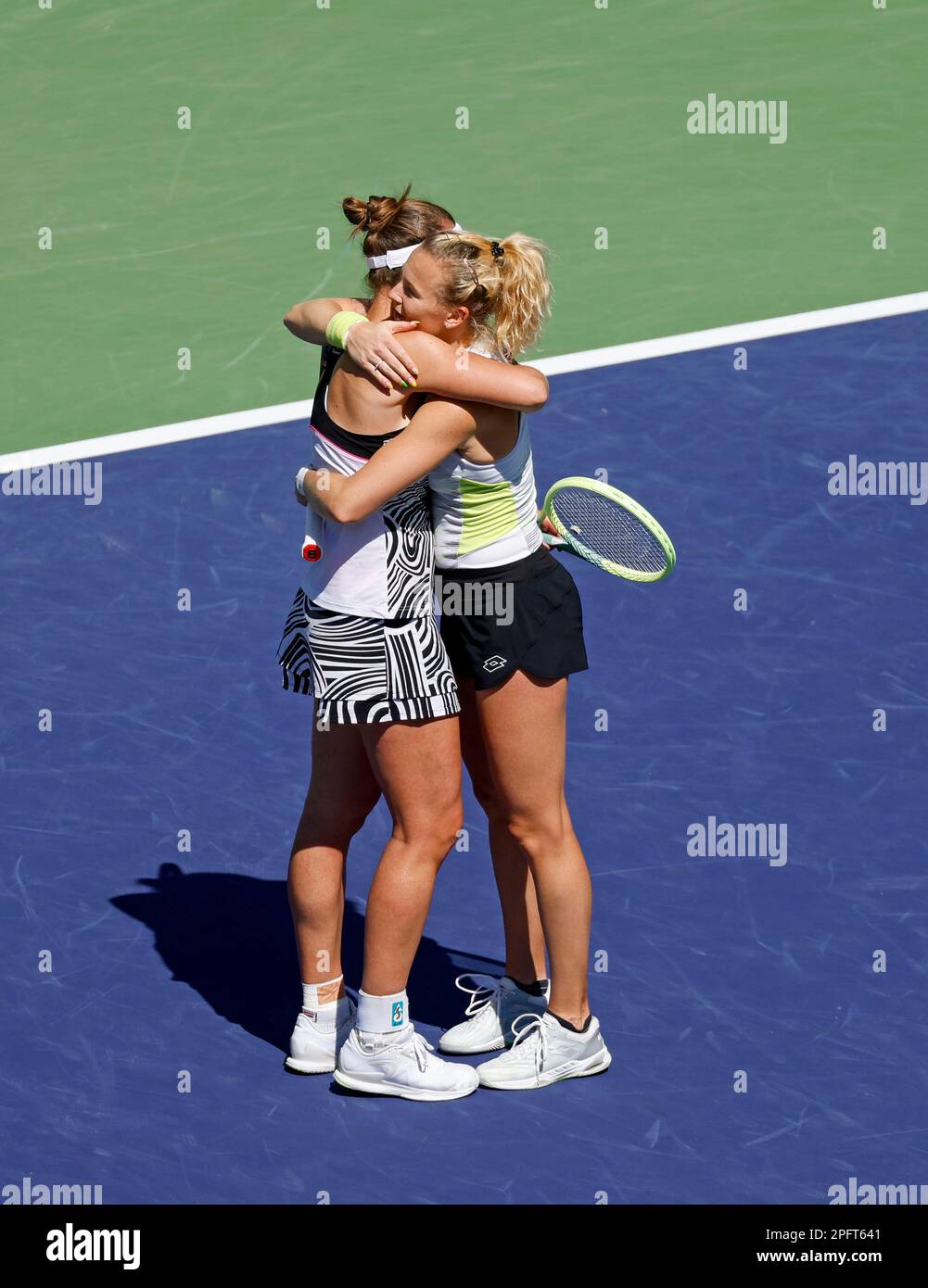Indian Wells, California, USA. 18th Mar, 2023. left, and Katerina Siniakova of the Czech