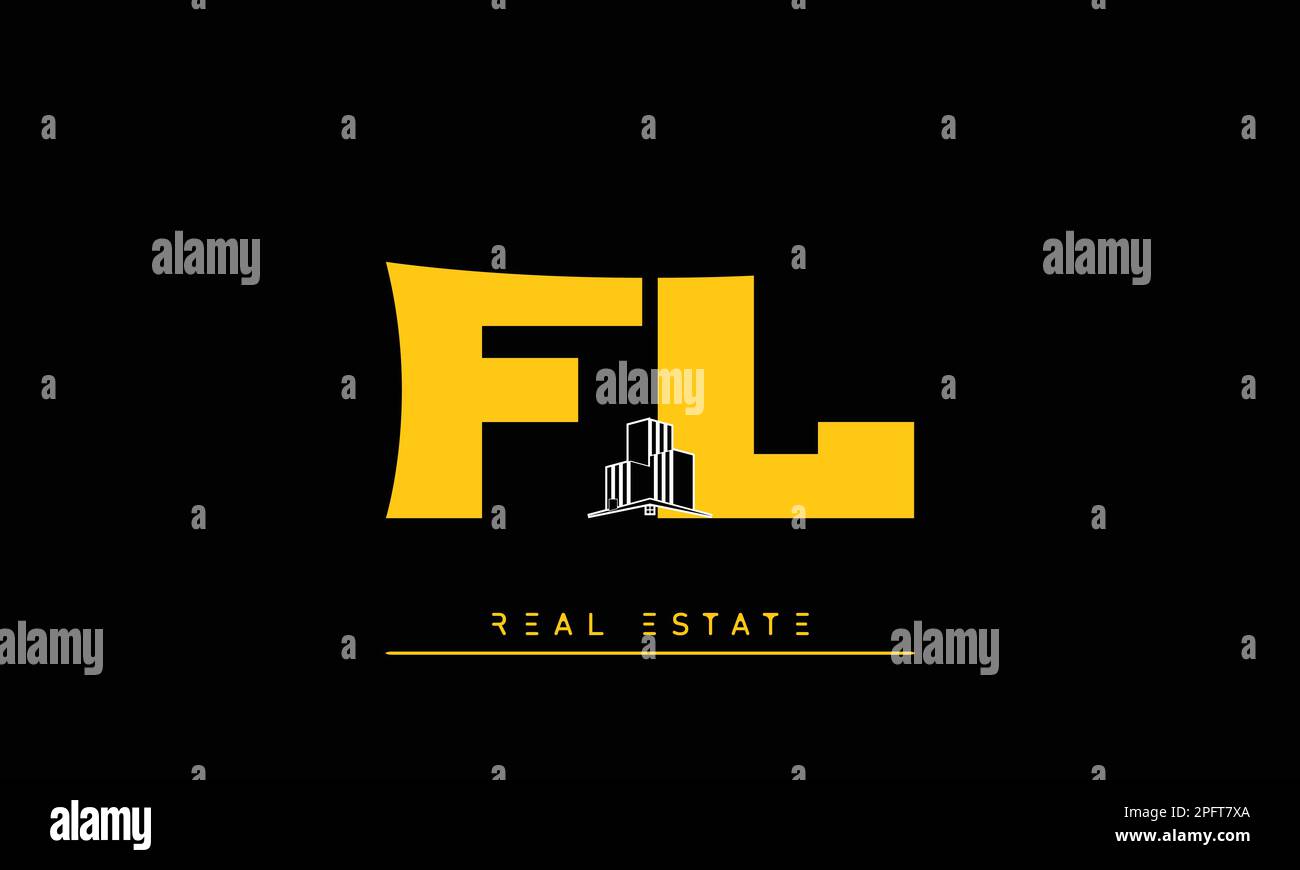 Fl Initals Fl real estate logo hi-res stock photography and images - Alamy