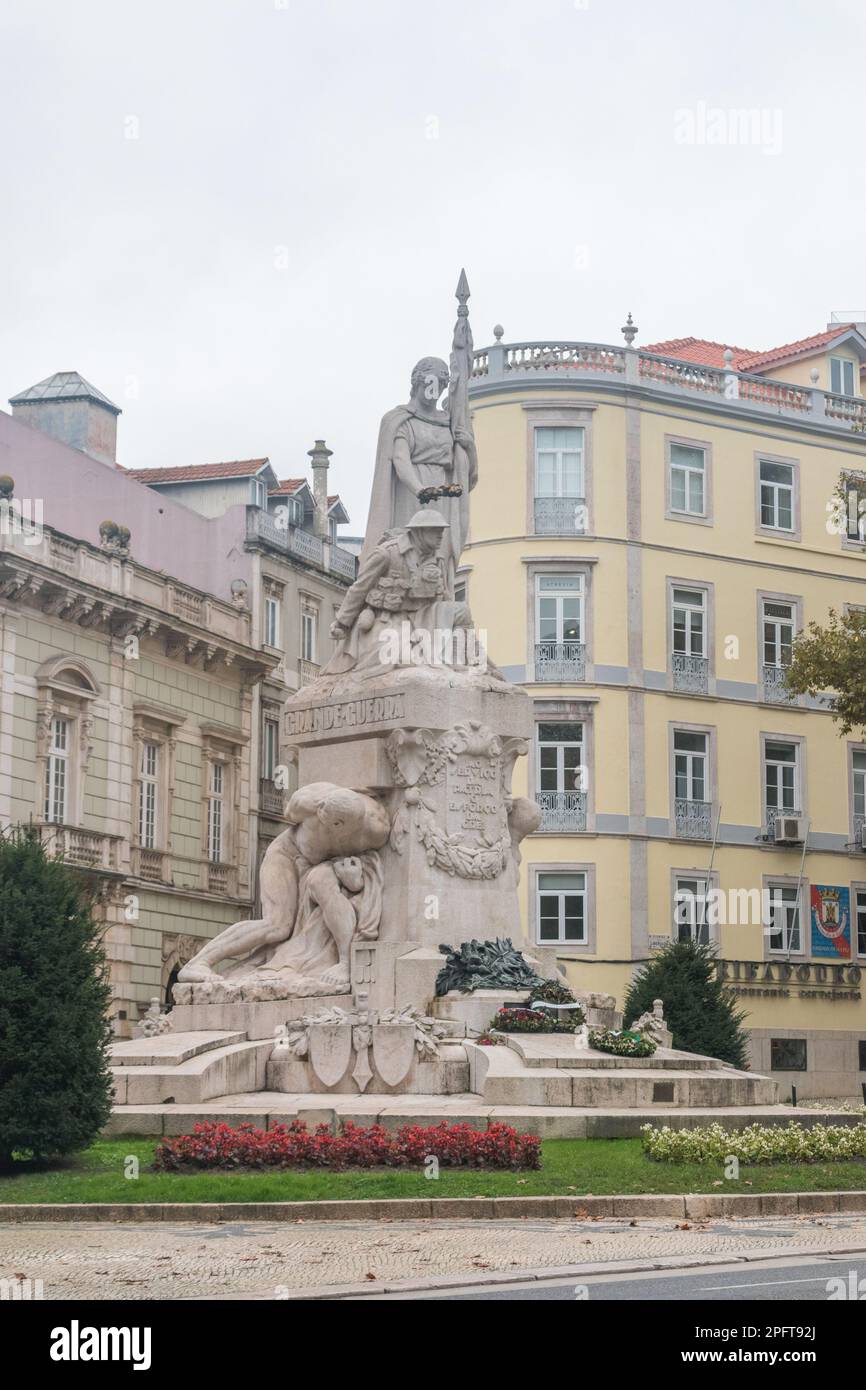 Lisbon, Portugal - December 5, 2022: Monument Deads of Great War (Monumento aos Mortos da Grande Guerra). Stock Photo