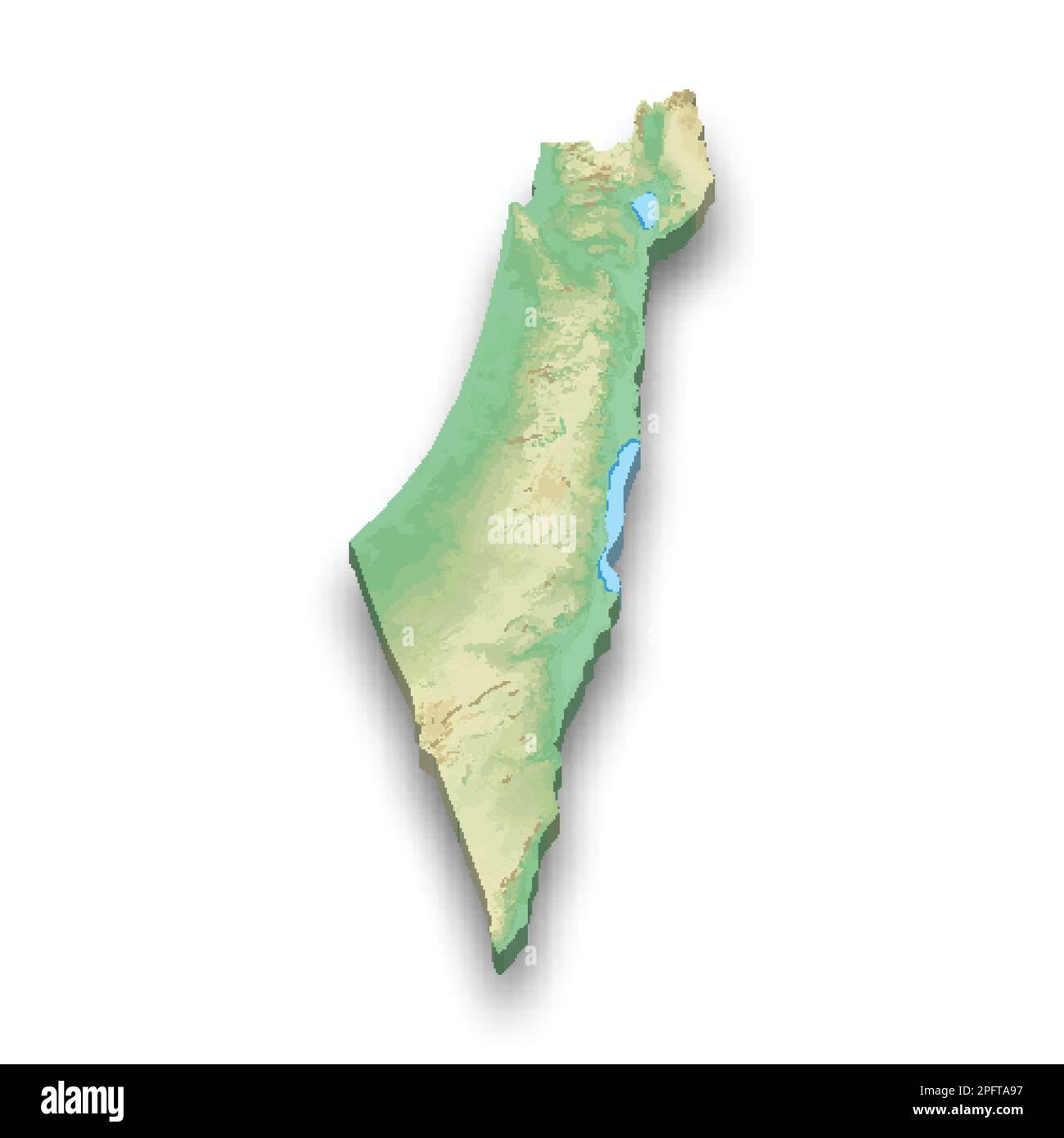 3d isometric relief map of Israel with shadow Stock Vector Image & Art