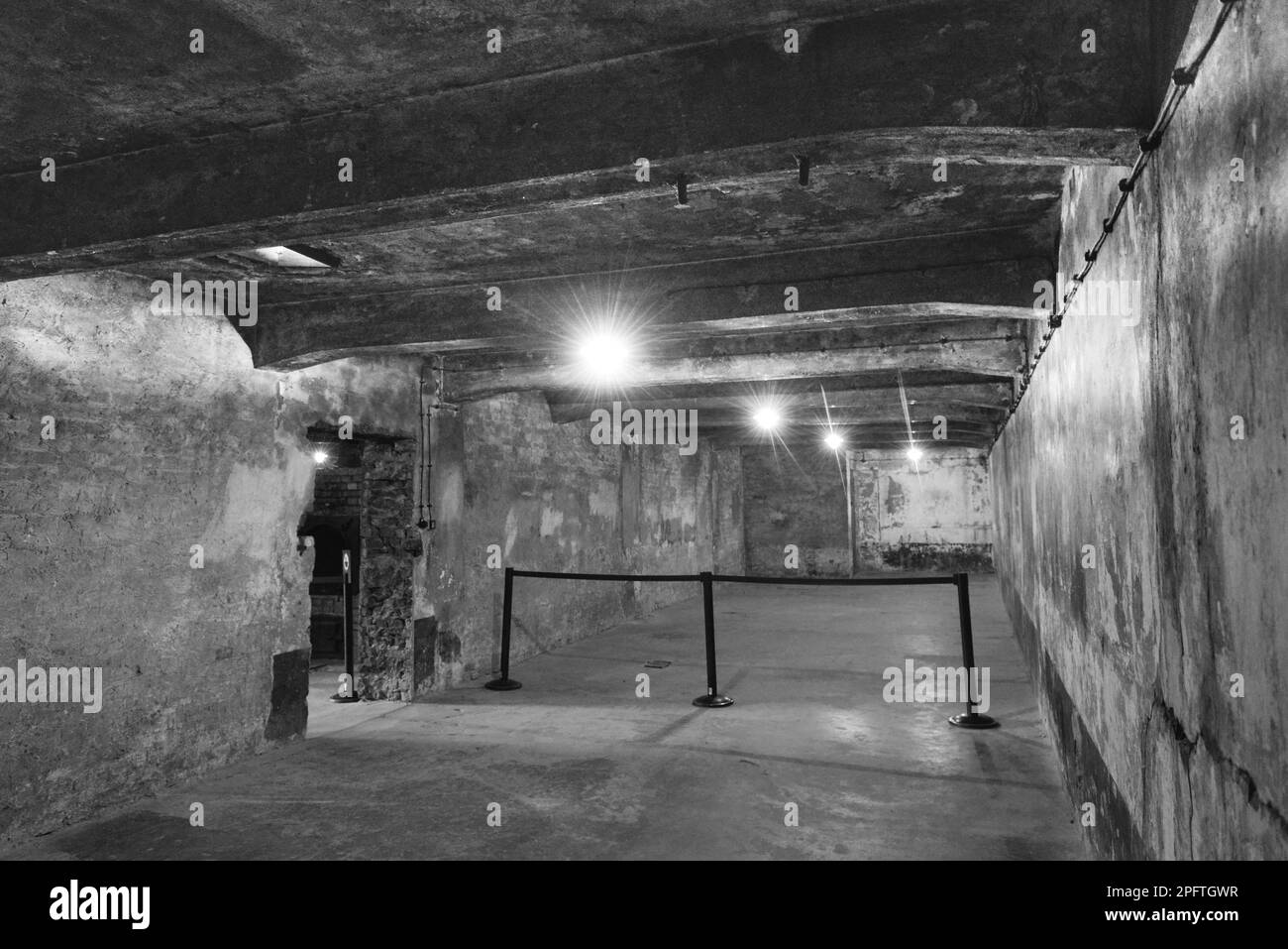 Gas chamber, Stammlager I, Concentration camp, Auschwitz-Birkenau, Auschwitz, Poland Stock Photo
