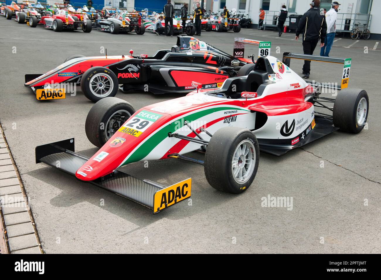 F4 racing car of Mick Schumacher, son of Michael Schumacher, Nuerburgring race track, Rhineland-Palatinate, Germany Stock Photo
