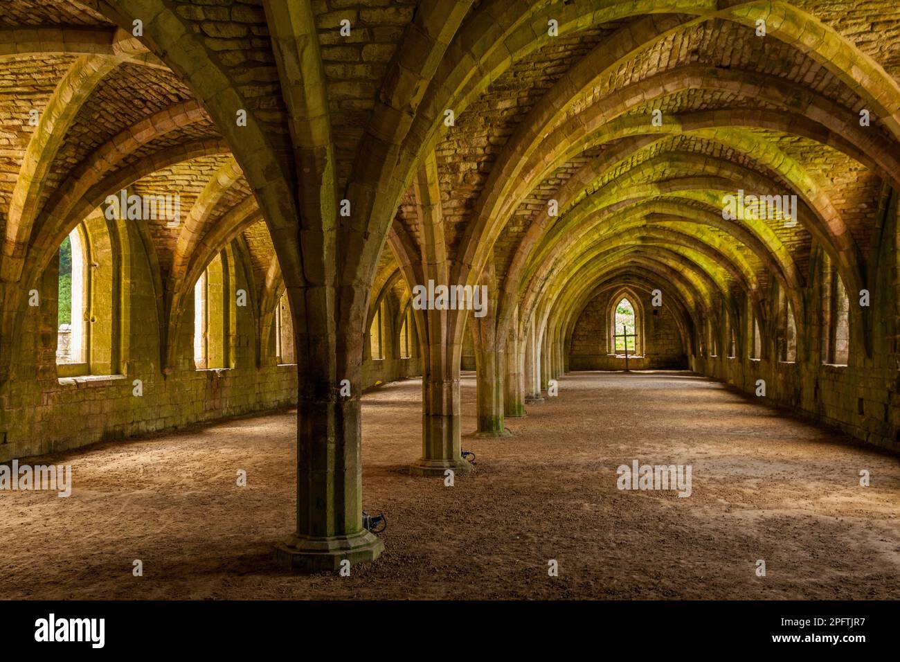 Fountains Abbey UNESCO World Heritage Site, Yorkshire, Great Britain Stock Photo