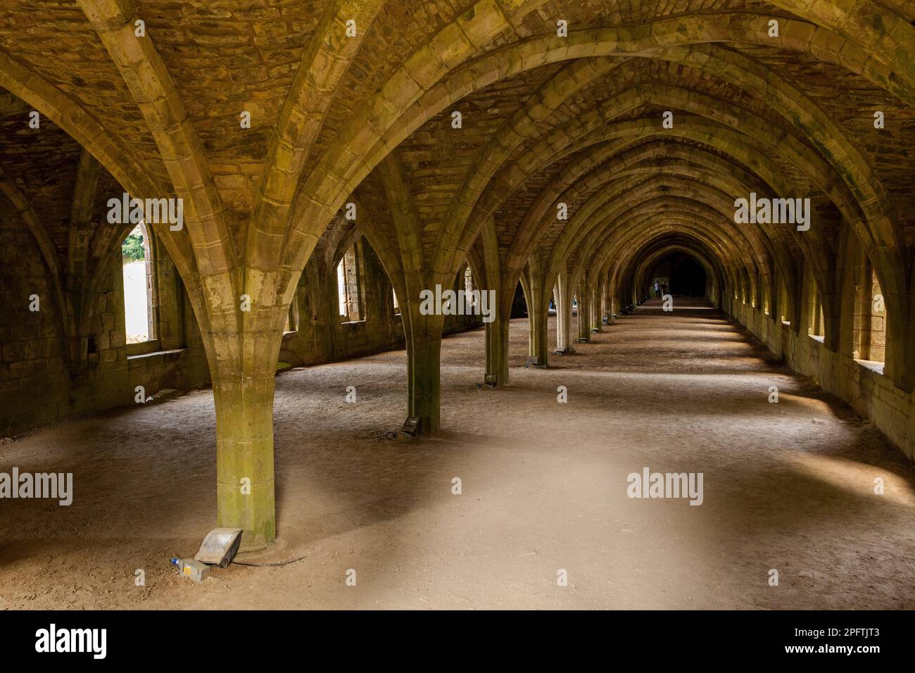 Fountains Abbey UNESCO World Heritage Site, Yorkshire, Great Britain Stock Photo