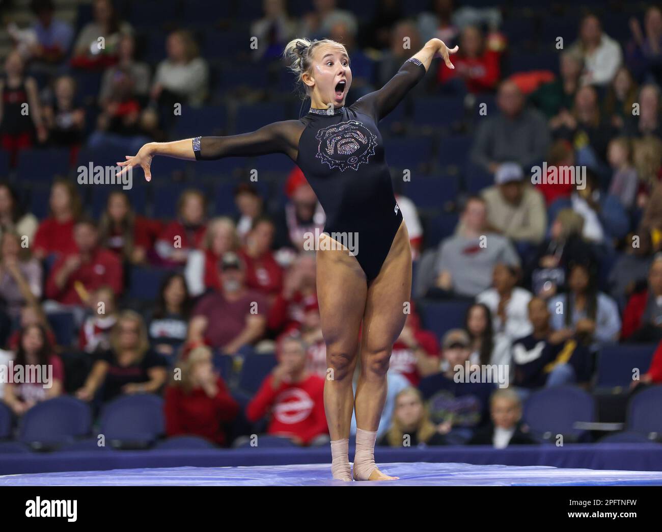 March 18, 2023 Haley de Jong smiles as she completes a