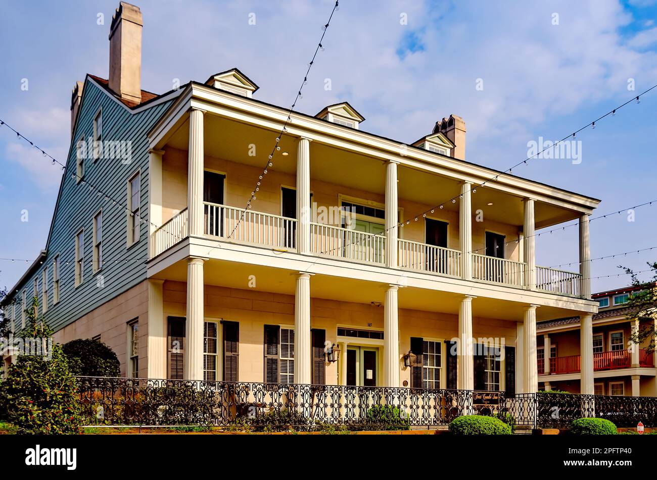 Fort Conde Inn is pictured, March 8, 2023, in Mobile, Alabama. The Inn is located in the 1836 Hall-Ford House. Stock Photo