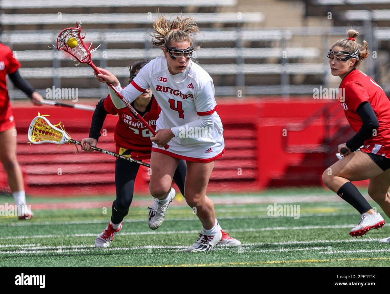 March 18, 2023 Rutgers defender Meghan Ball (4) during a NCAA Women's Lacrosse game between the