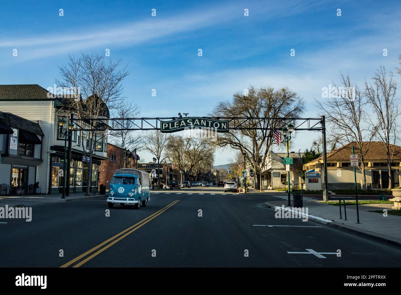 Main street in downtown Pleasanton California USA Stock Photo - Alamy