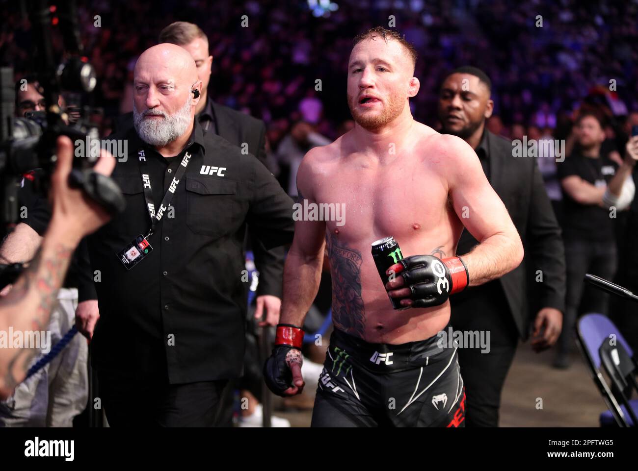 Justin Gaethje After Victory Against Rafael Fiziev After Their ...