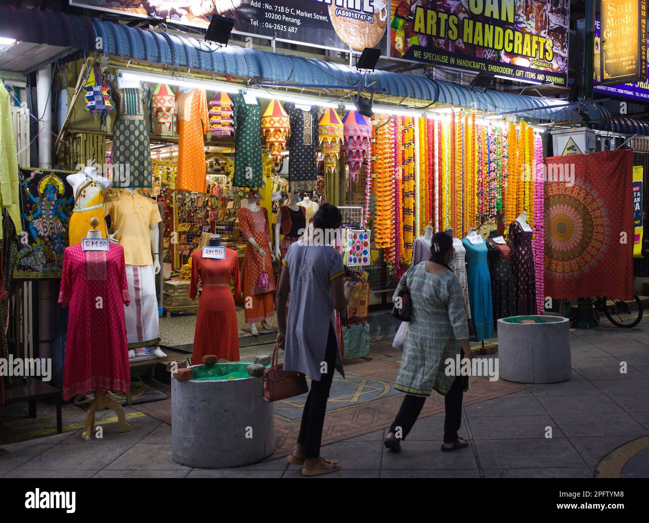 Malaysia, Penang, Little India, shops Stock Photo Alamy
