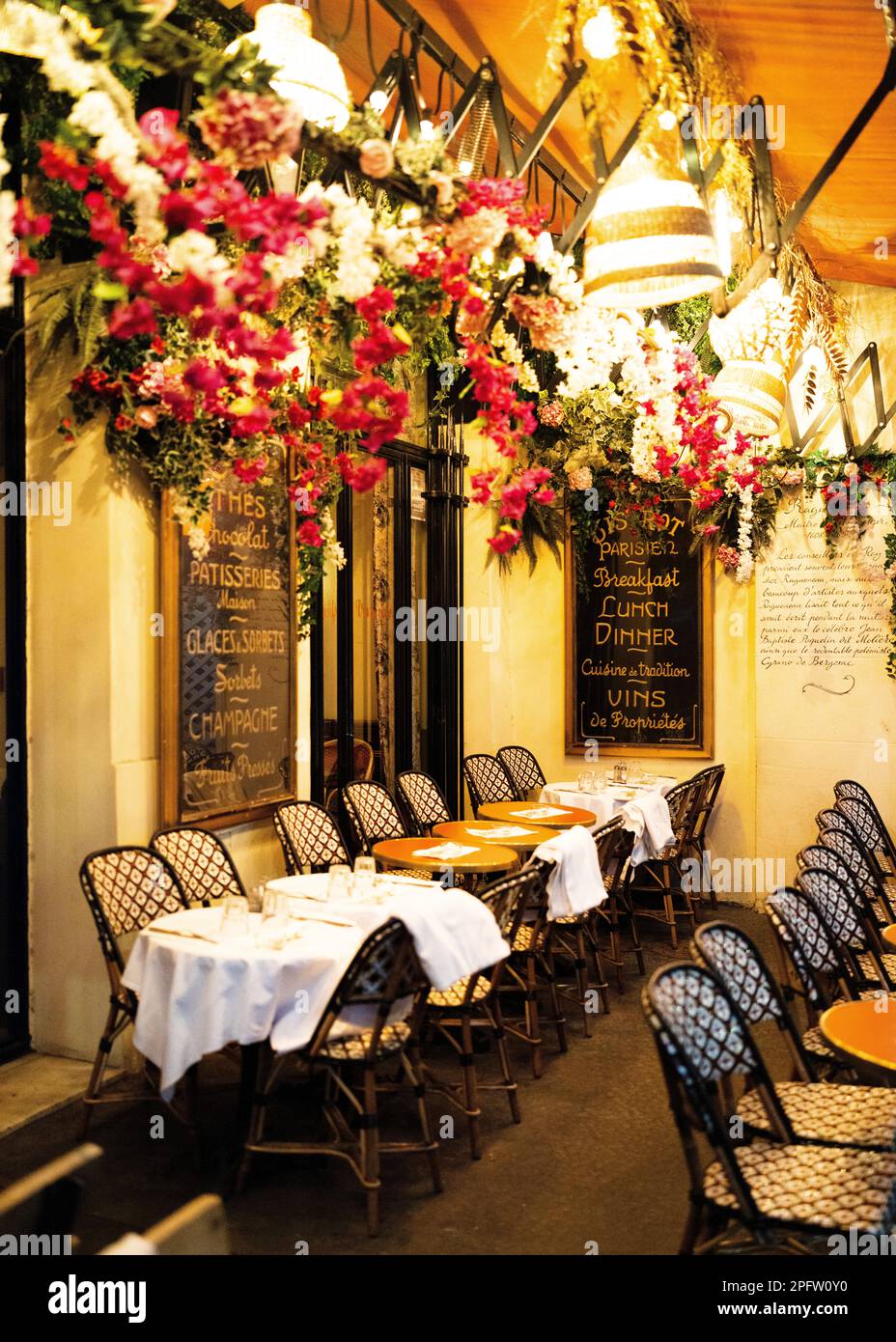 Parisian Cafe at Night Stock Photo - Alamy