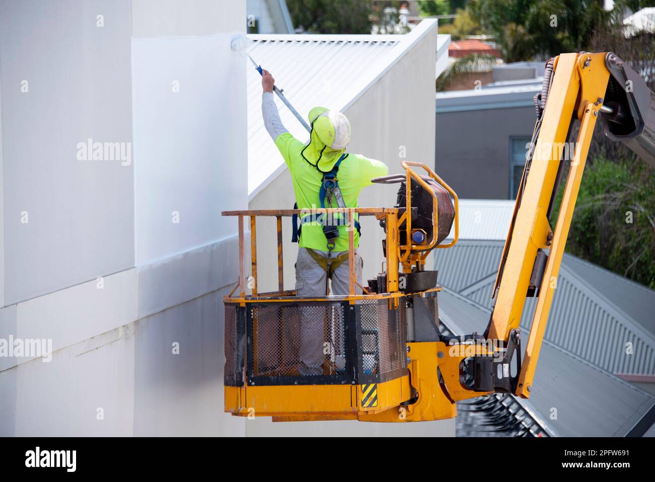 Industrial Painting on Apartment Building Stock Photo - Alamy - Industrial Texture Finish Apartment Painting Service Provider