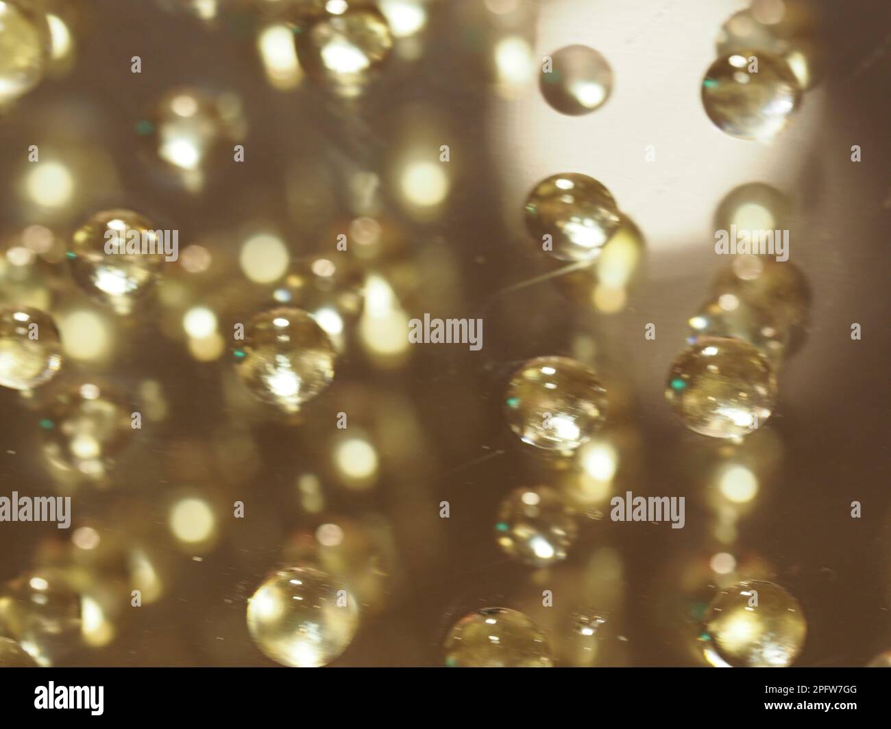 GOLDEN BUBBLES / LUXURY ABSTRACT Stock Photo