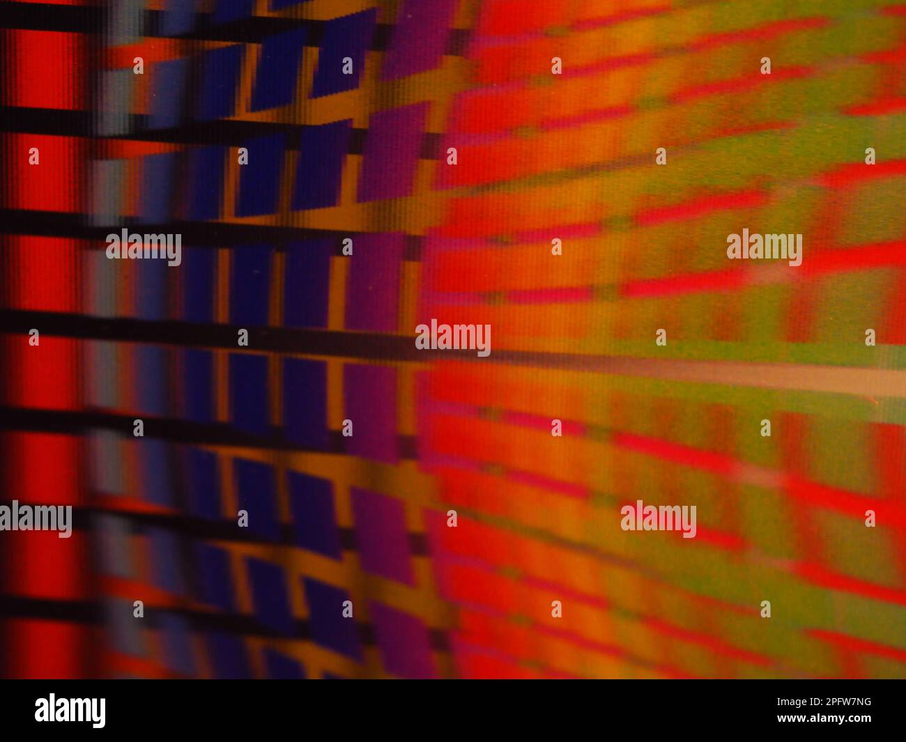 ABSTRACT COLOR GRID / LIGHT MOTION Stock Photo