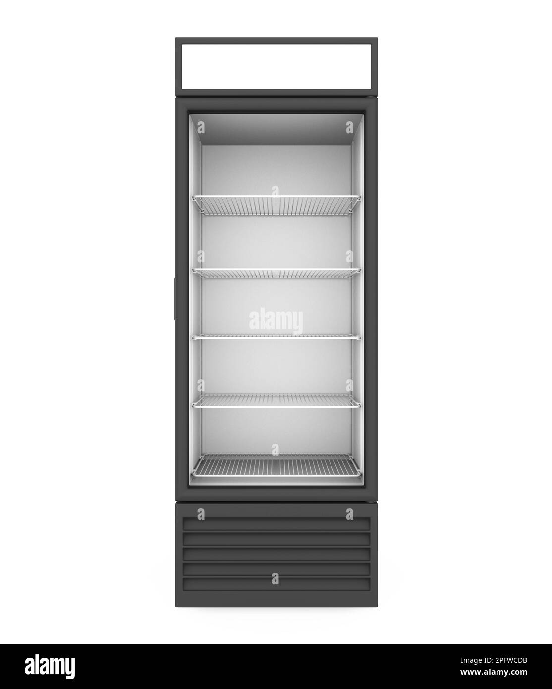 Commercial Display Refrigerator Isolated Stock Photo