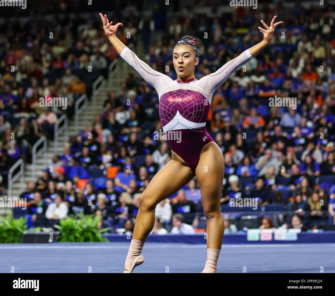 March 18, 2023 Alabama's Luisa Blanco preforms her floor routine
