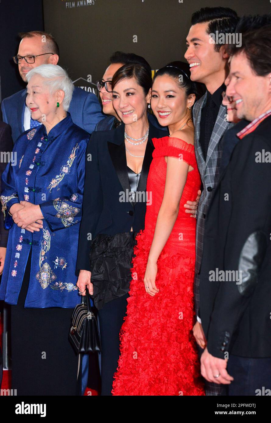 Lisa Lu, Michelle Yeoh, Constance Wu, Henry Golding 061 attends the 22nd Annual Hollywood Film Awards at The Beverly Hilton Hotel on November 4, 2018 in Beverly Hills, California.Richard Belzer, Comedian and Law & Order- SVU Mainstay, Dead at 78    © Tsuni / USA Lisa Lu, Michelle Yeoh, Constance Wu, Henry Golding 061 Stock Photo