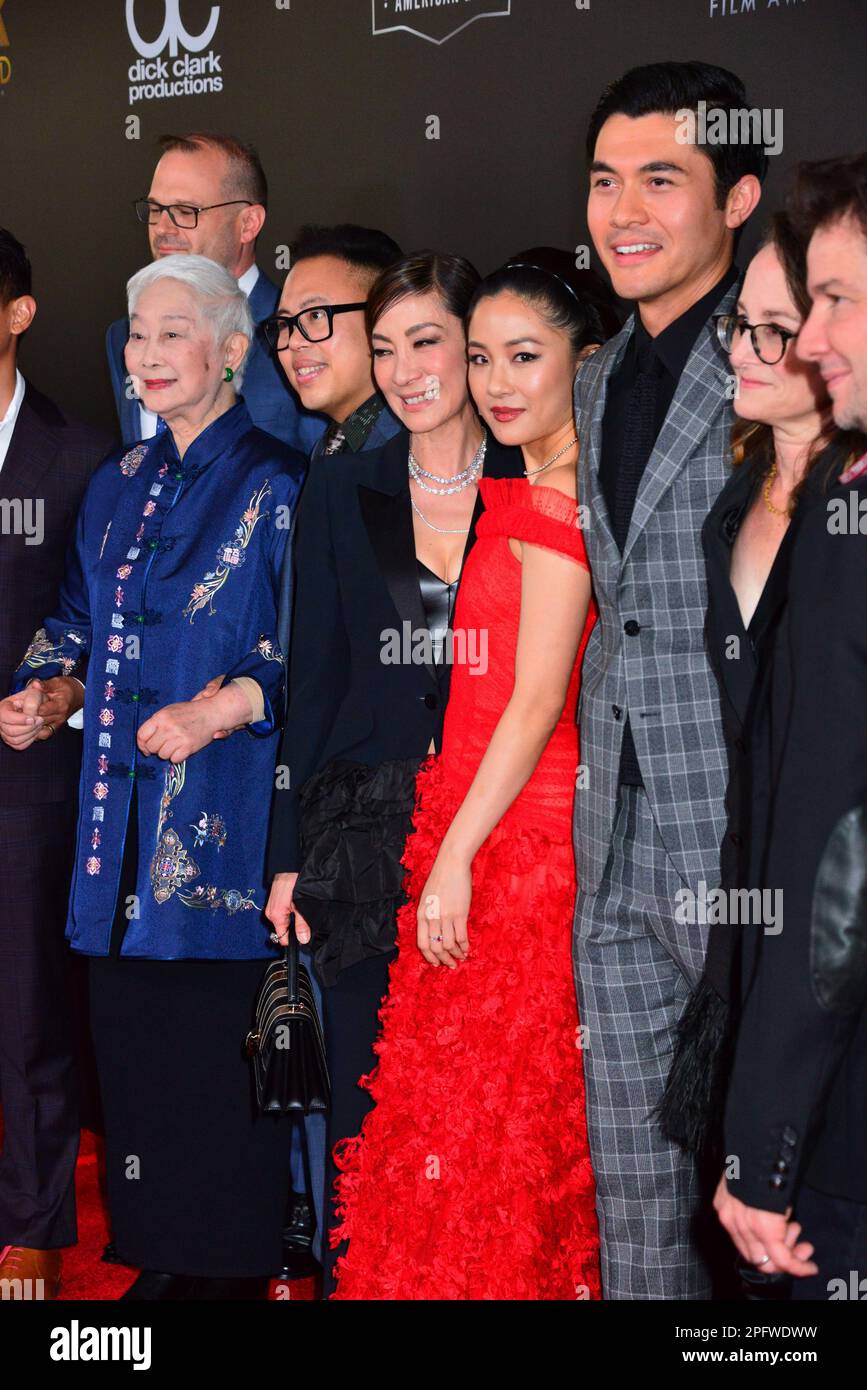 Lisa Lu, Nico Santos,Michelle Yeoh, Constance Wu, Henry Golding 062 attends the 22nd Annual Hollywood Film Awards at The Beverly Hilton Hotel on November 4, 2018 in Beverly Hills, California.Richard Belzer, Comedian and Law & Order- SVU Mainstay, Dead at 78    © Tsuni / USA Lisa Lu, Nico Santos,Michelle Yeoh, Constance Wu, Henry Golding 062 Stock Photo