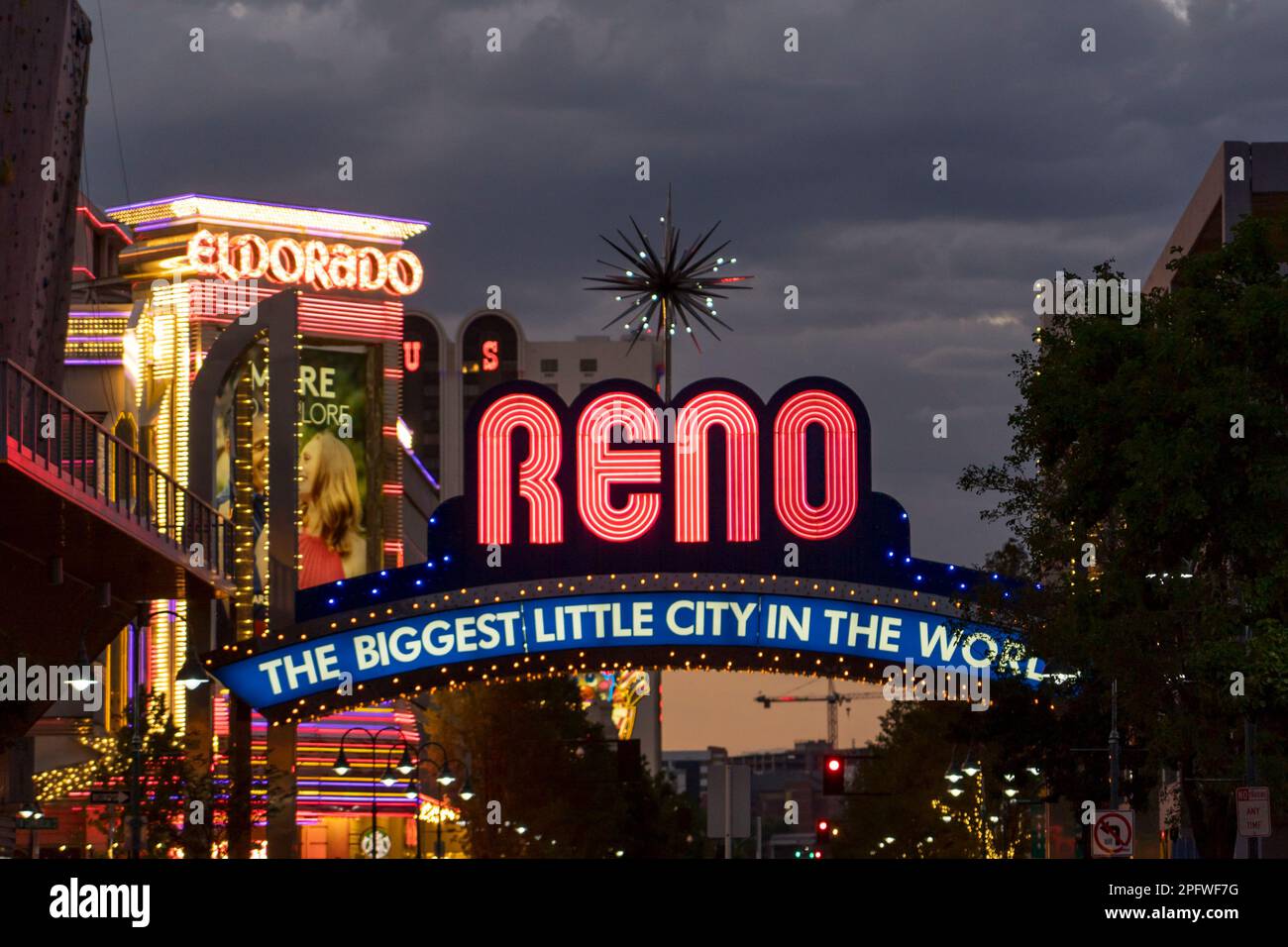 The famous light sign of Reno, Nevada Stock Photo Alamy