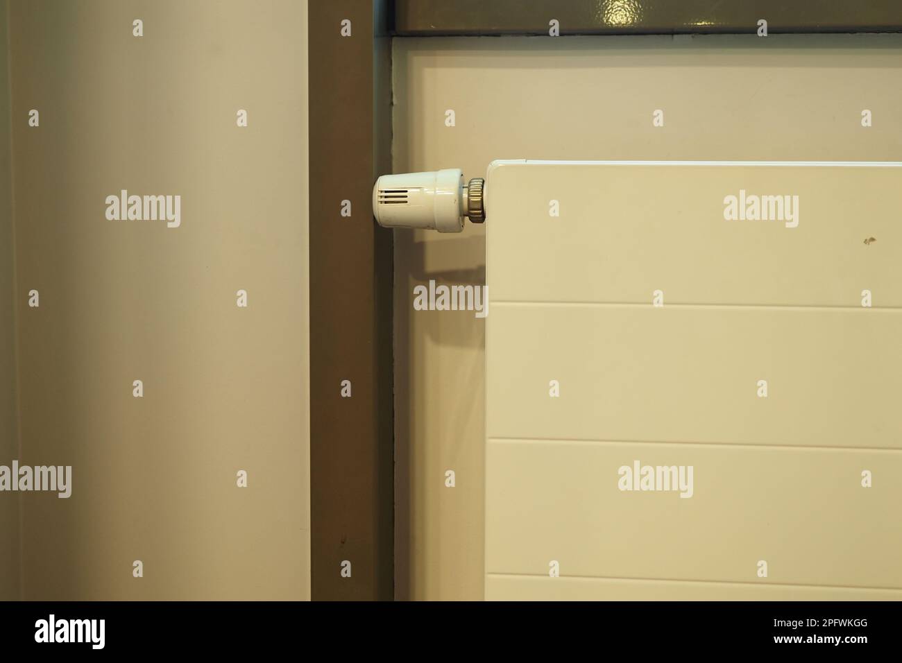 heating radiator under window in the room Stock Photo Alamy