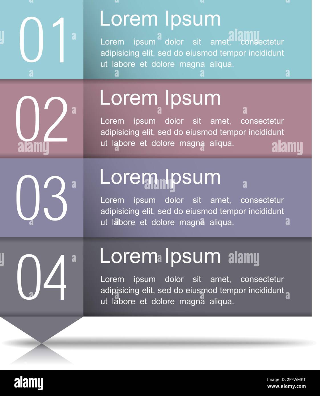 Modern infographics design template with four elements, vector eps10 ...