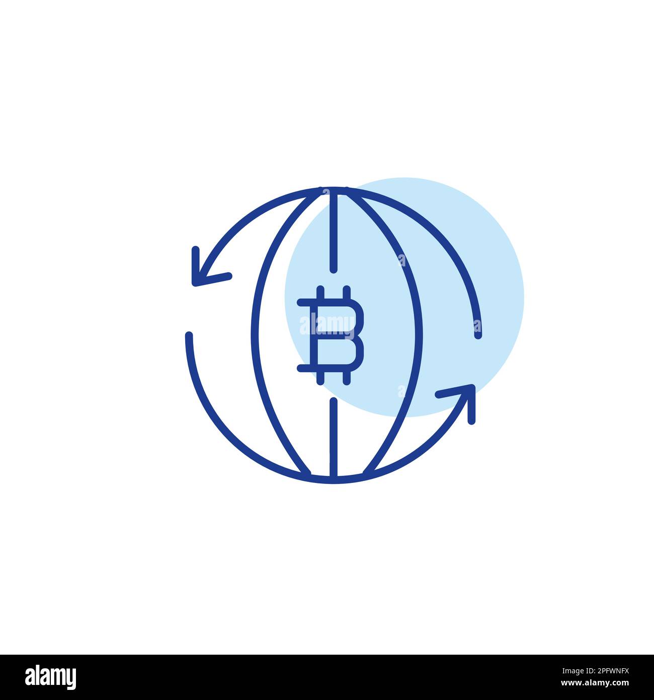 Global bitcoin cryptocurrency circulation. Virtual financial tools. Pixel  perfect, editable stroke icon Stock Vector Image & Art - Alamy