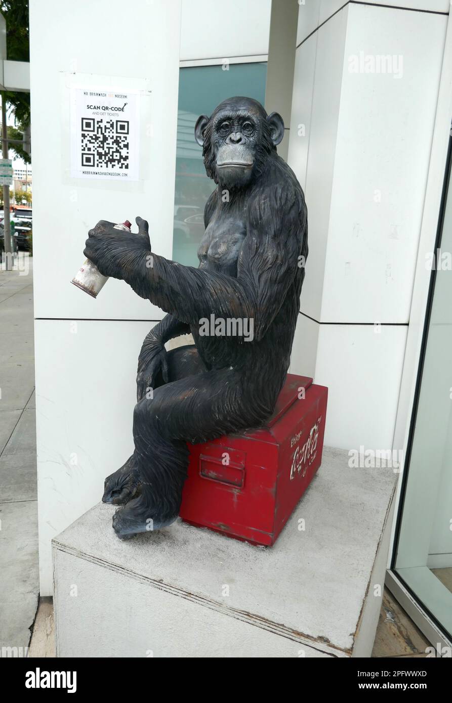 Beverly Hills, California, USA 18th March 2023 Chiimpanzee at Art Museum in Beverly Hills, California, USA. Photo by Barry King/Alamy Stock Photo Stock Photo