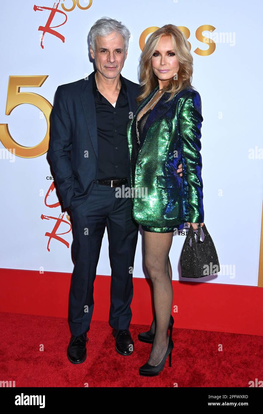 Christian LeBlanc and Tracey Bregman arriving at the 50th Anniversary ...