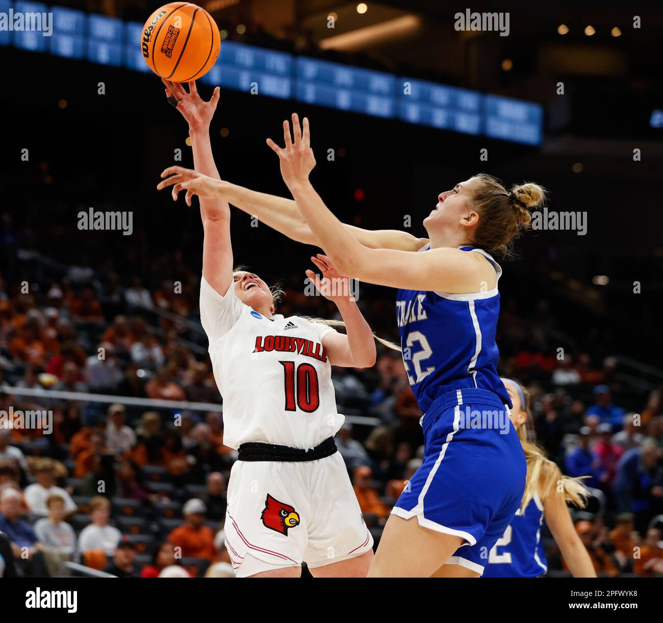 March 18, 2023: Louisville guard Hailey Van Lith (10) goes to the