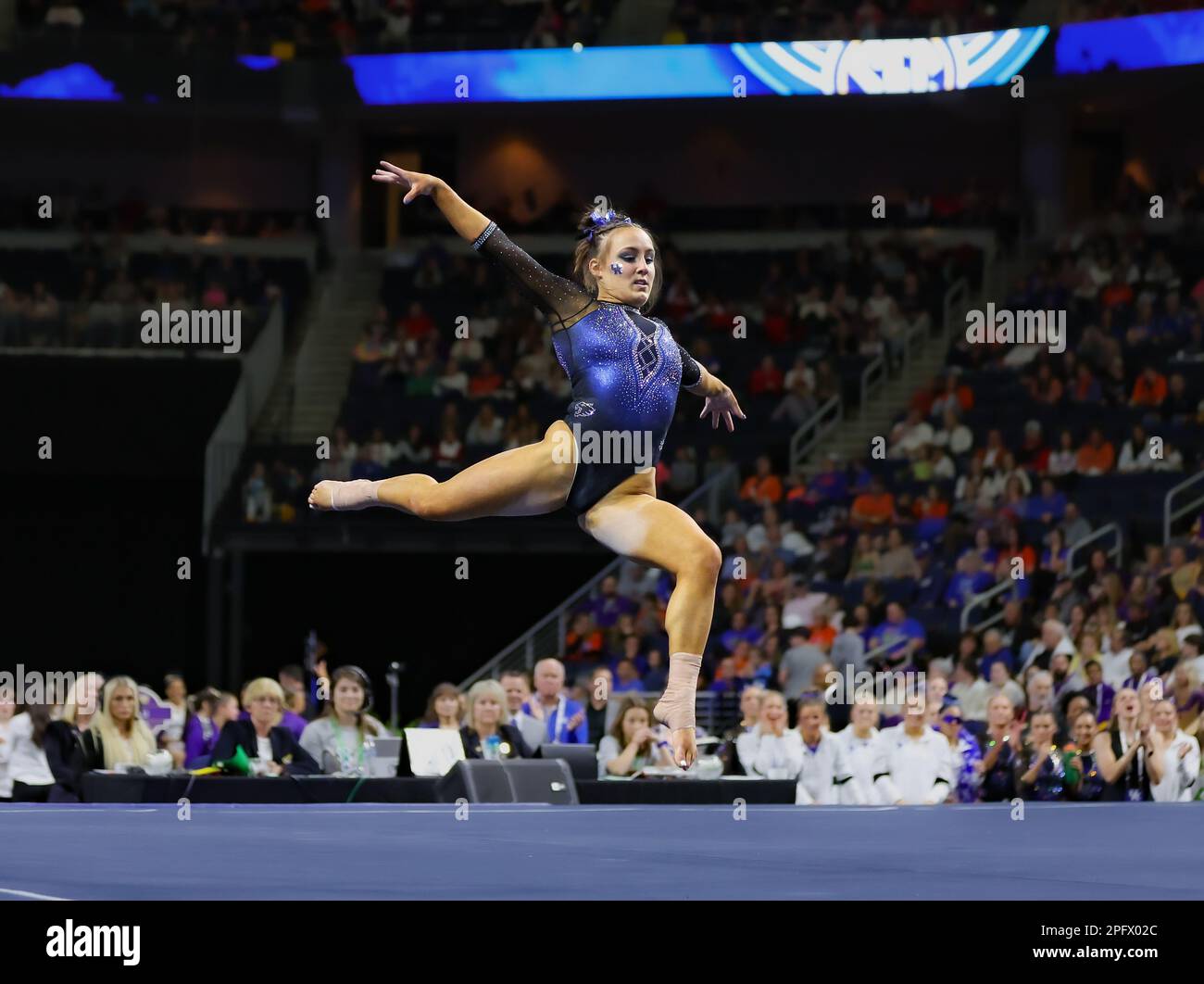 March 18, 2023 Kentucky's Raena Worley performs her floor routine
