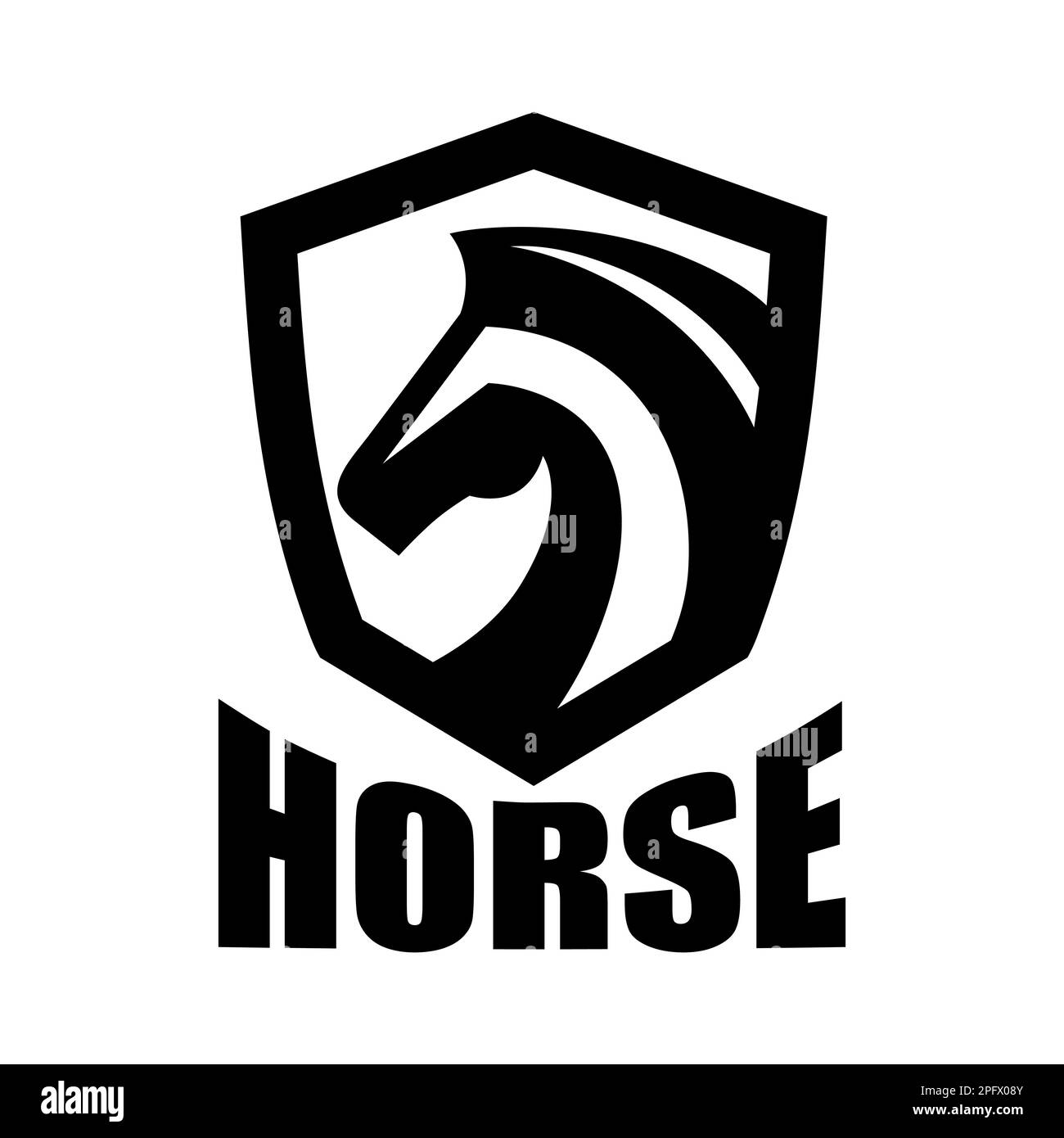 Modern horse arabian steed logo. Vector illustration. Stock Vector