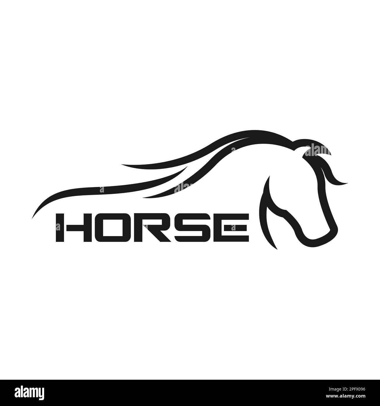 Modern horse arabian steed logo. Vector illustration. Stock Vector