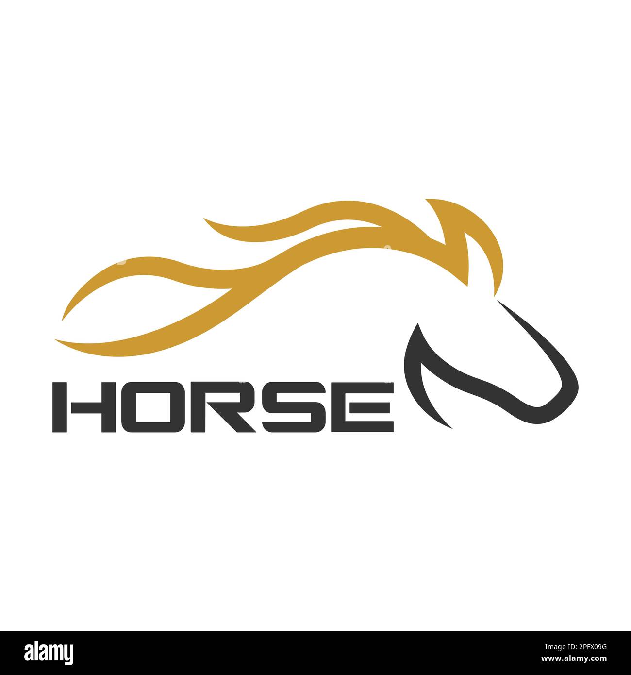 Modern horse arabian steed logo. Vector illustration. Stock Vector