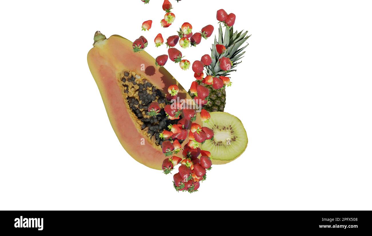 still-life-of-big-heap-multi-coloured-fruits-on-transpatent
