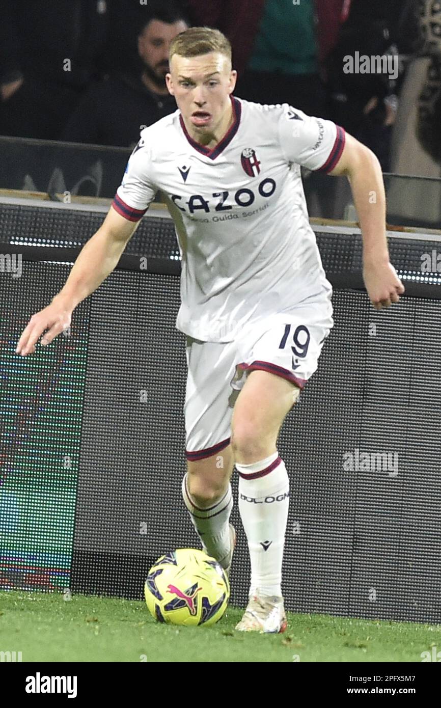 Salerno, Italy. 18th Mar, 2023. Lewis Ferguson of Bologna FC in action