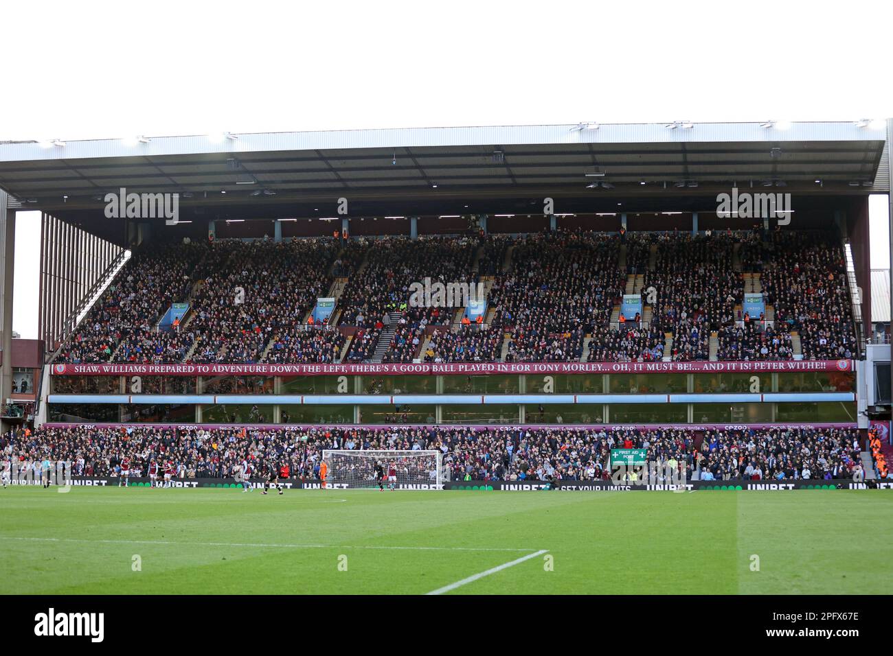 Birmingham, UK. 18th Mar, 2023. The North Stand at the Aston Villa v AFC Bournemouth EPL match, at Villa Park, Birmingham, UK on 18th March, 2023. Credit: Paul Marriott/Alamy Live News Stock Photo