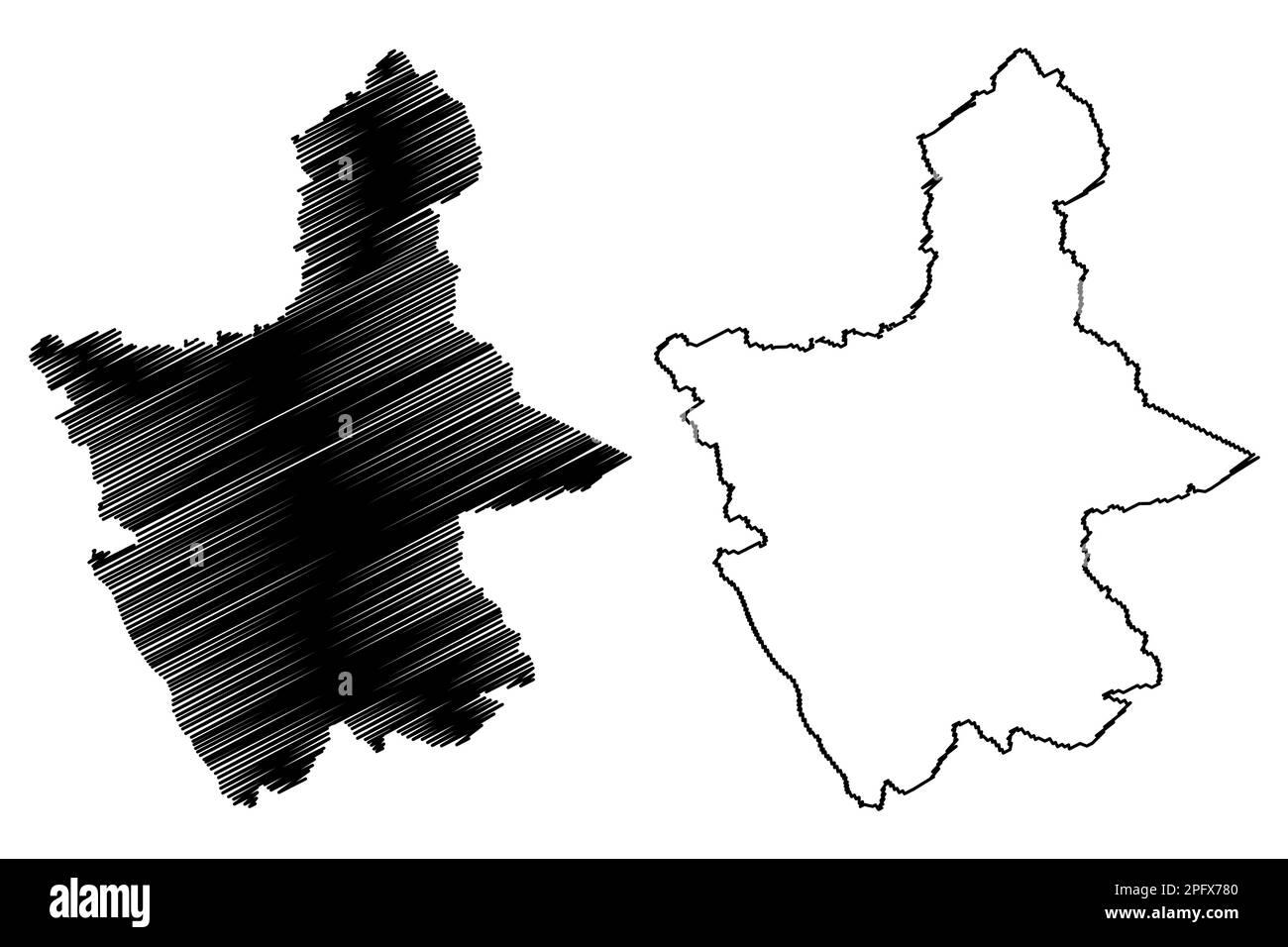 Warwickshire map Stock Vector Images - Alamy