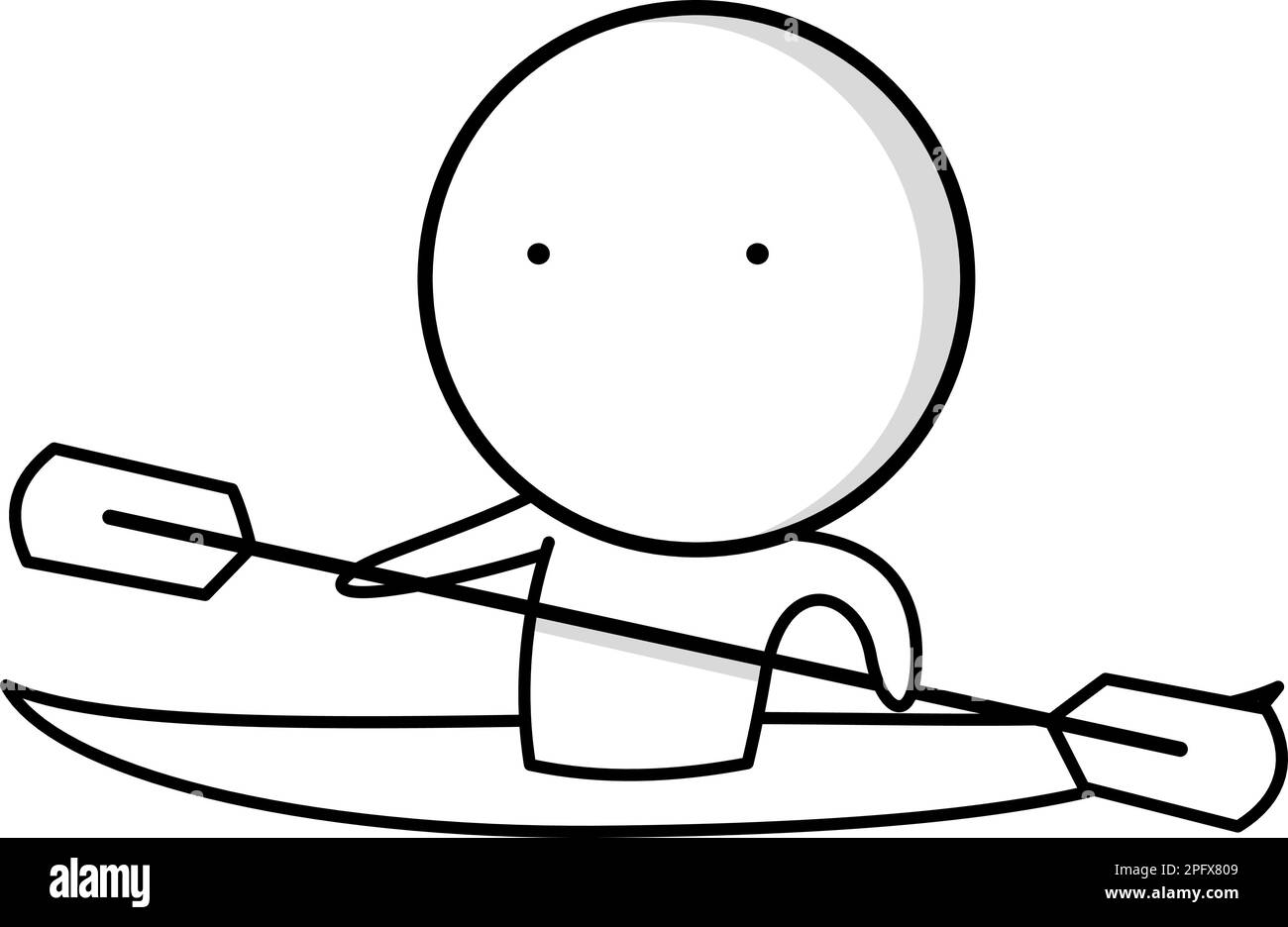 Kayak vector Black and White Stock Photos & Images Alamy