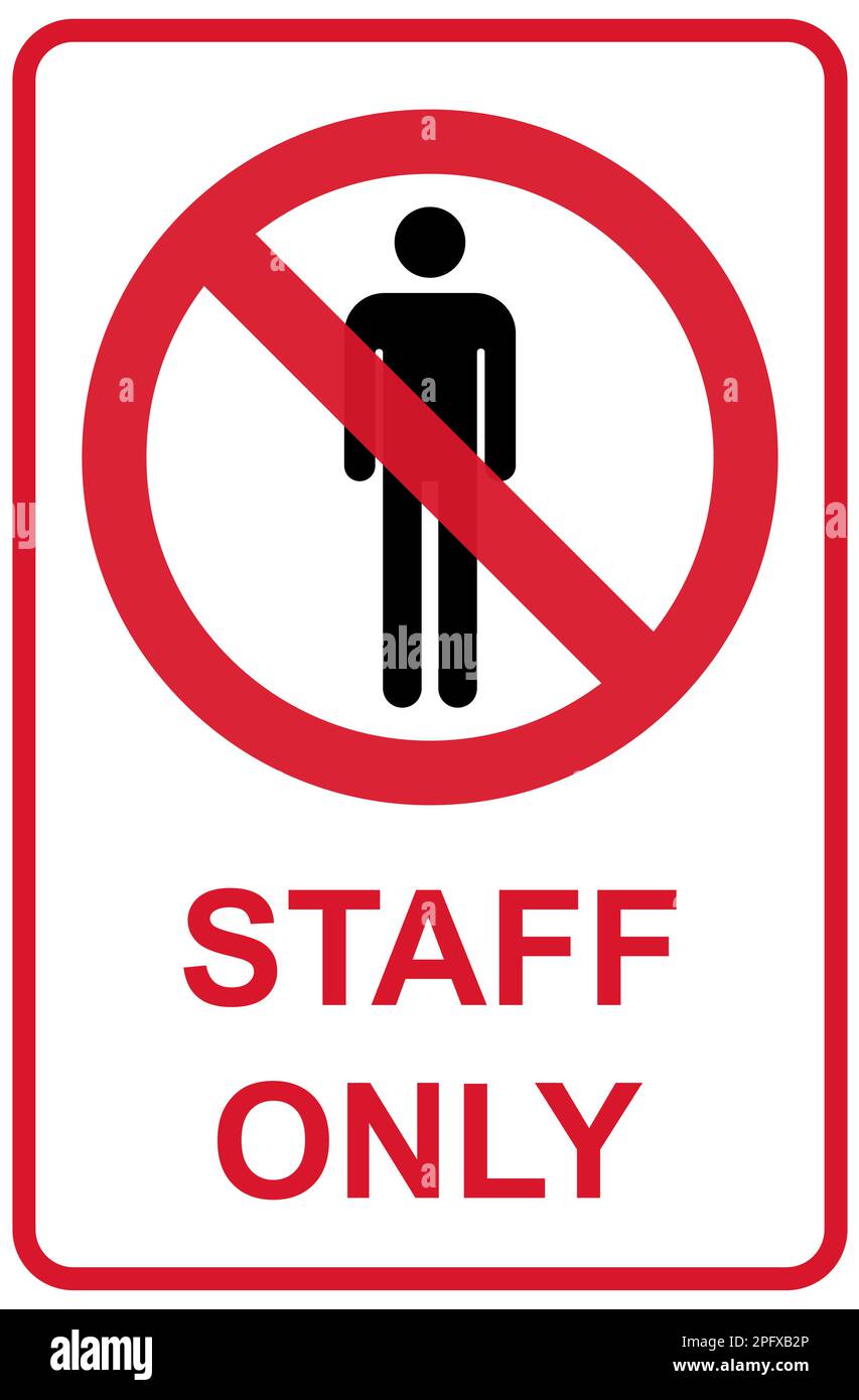 Information sign staff only Stock Vector Images - Page 2 - Alamy