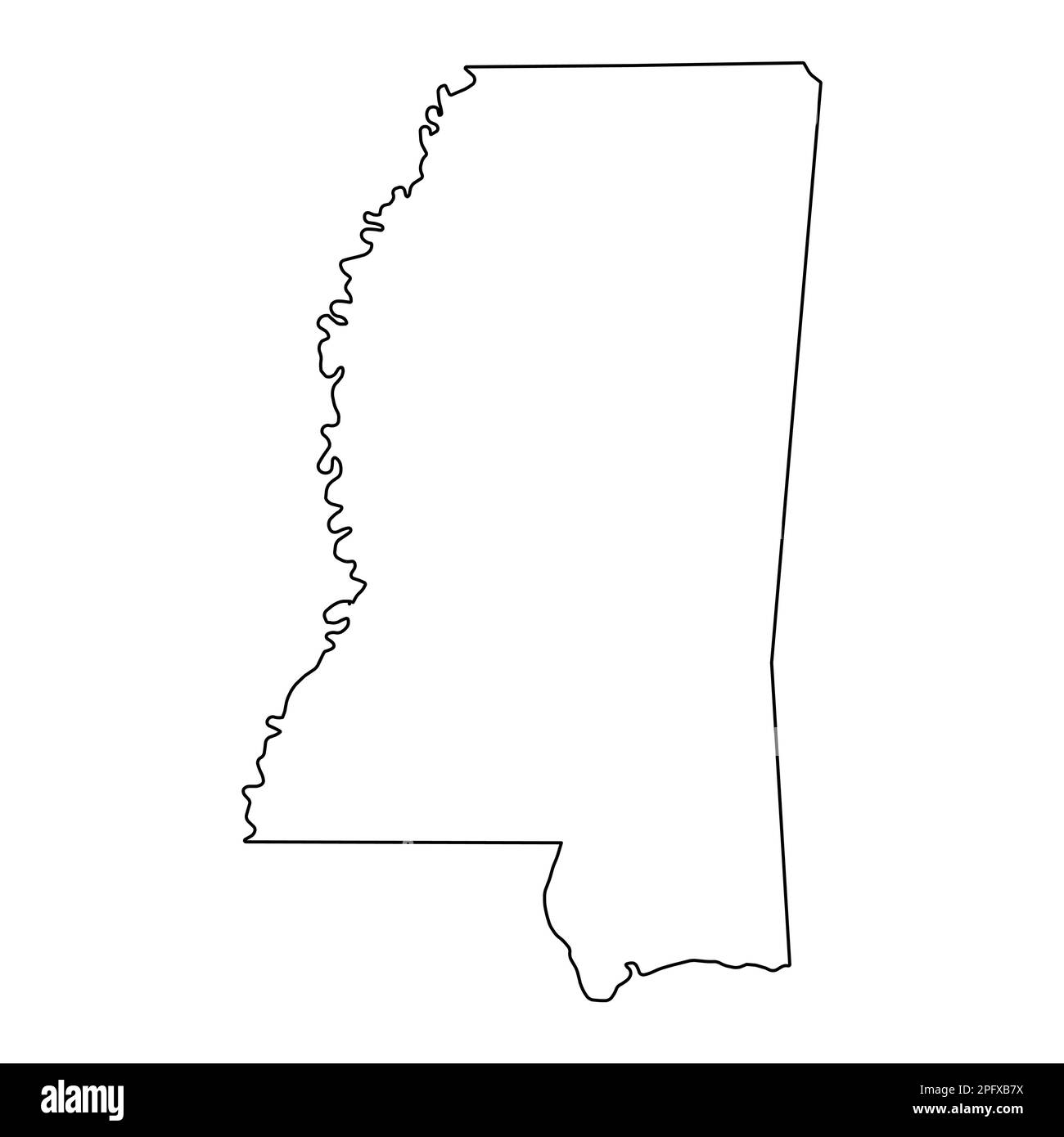 Mississippi map shape united states - Mississippi Map Shape United States Of America Flat Concept Icon Symbol Vector Illustration 2PFXB7X 