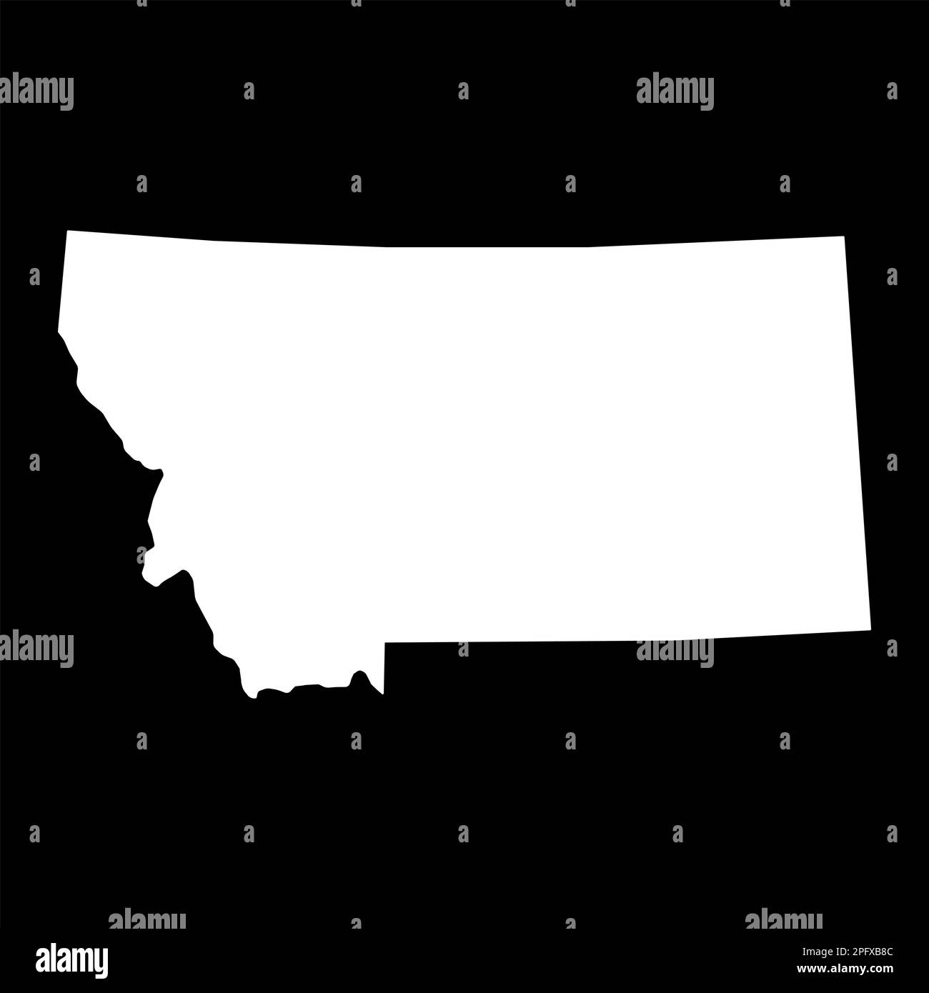 Montana map shape, united states of america. Flat concept icon symbol