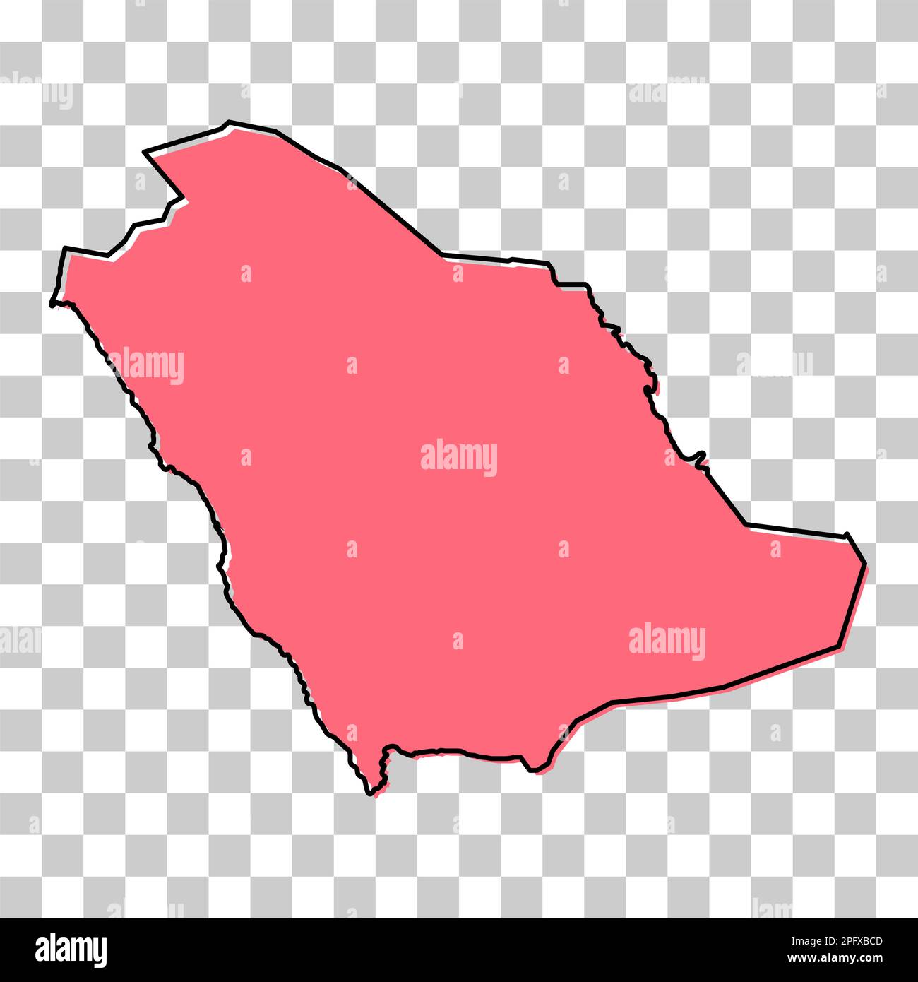 Saudi arabia high detailed map, geography graphic icon country, asia ...